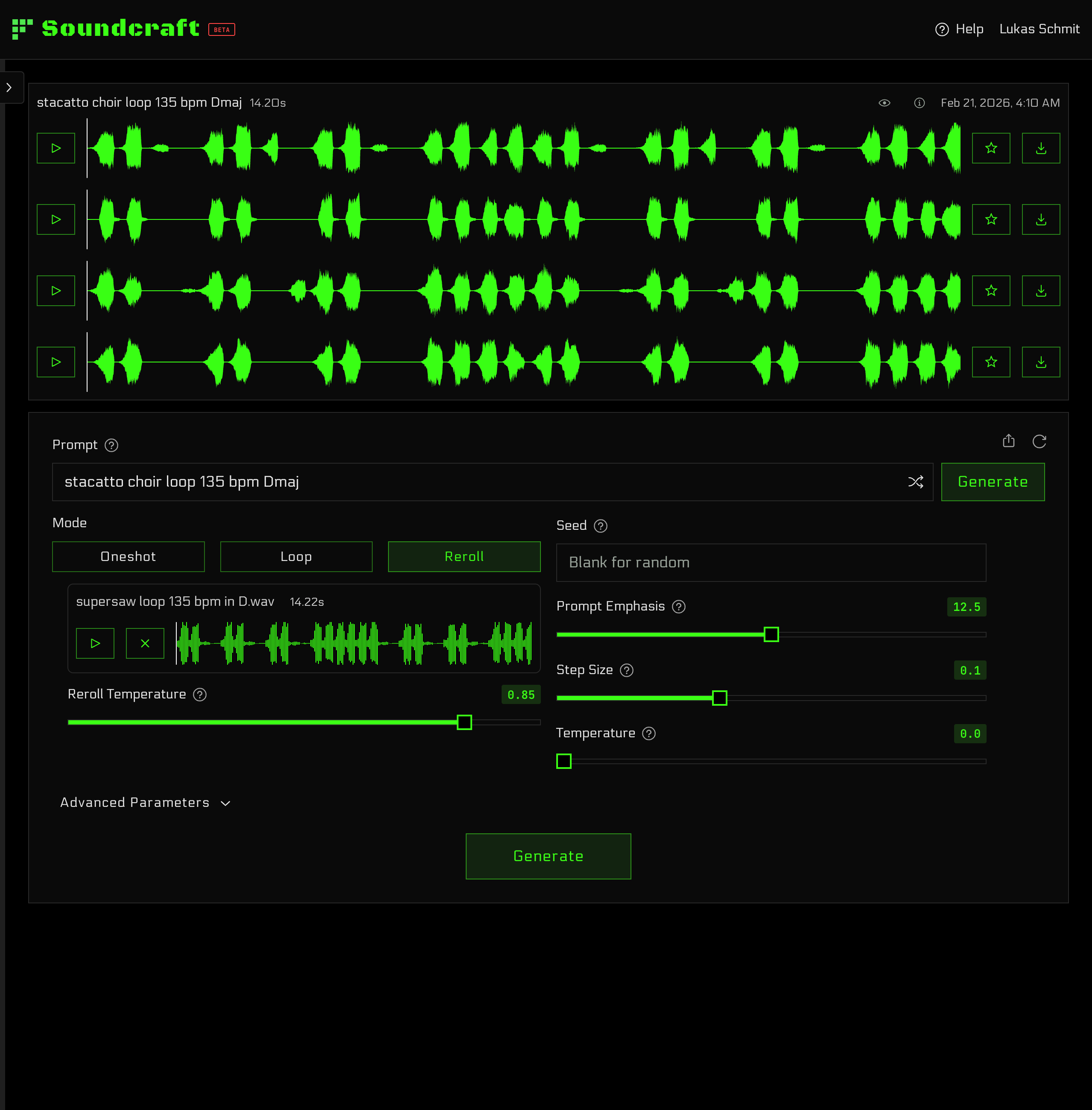 Sound Map Reroll Button Soundcraft | AI Audio Products